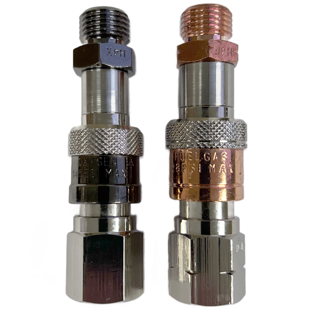 Blue Star Quick Connect Regulator to Hose Set with Built in Check Valves